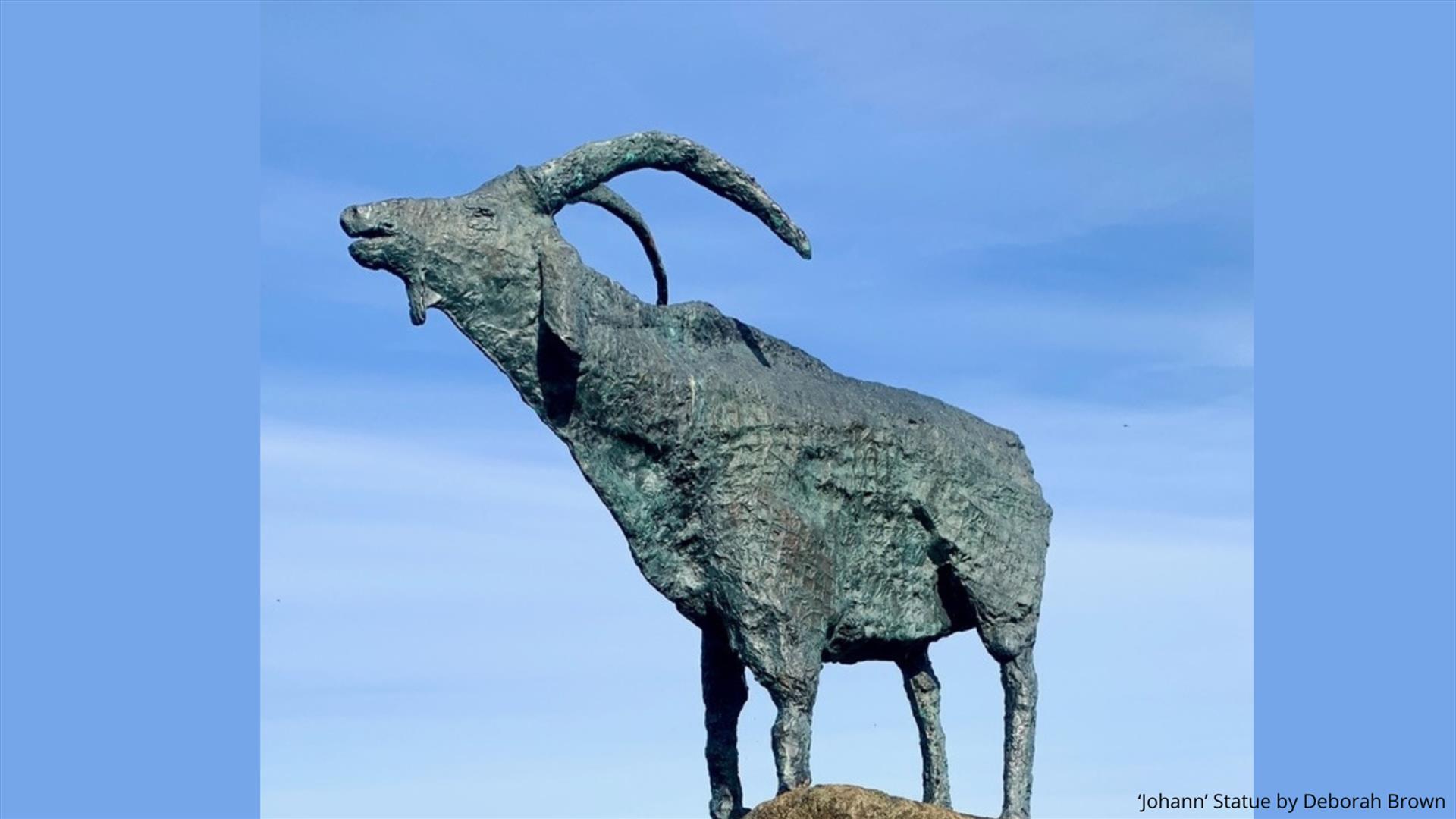 Deborah Brown's statue, titled 'Johann'.