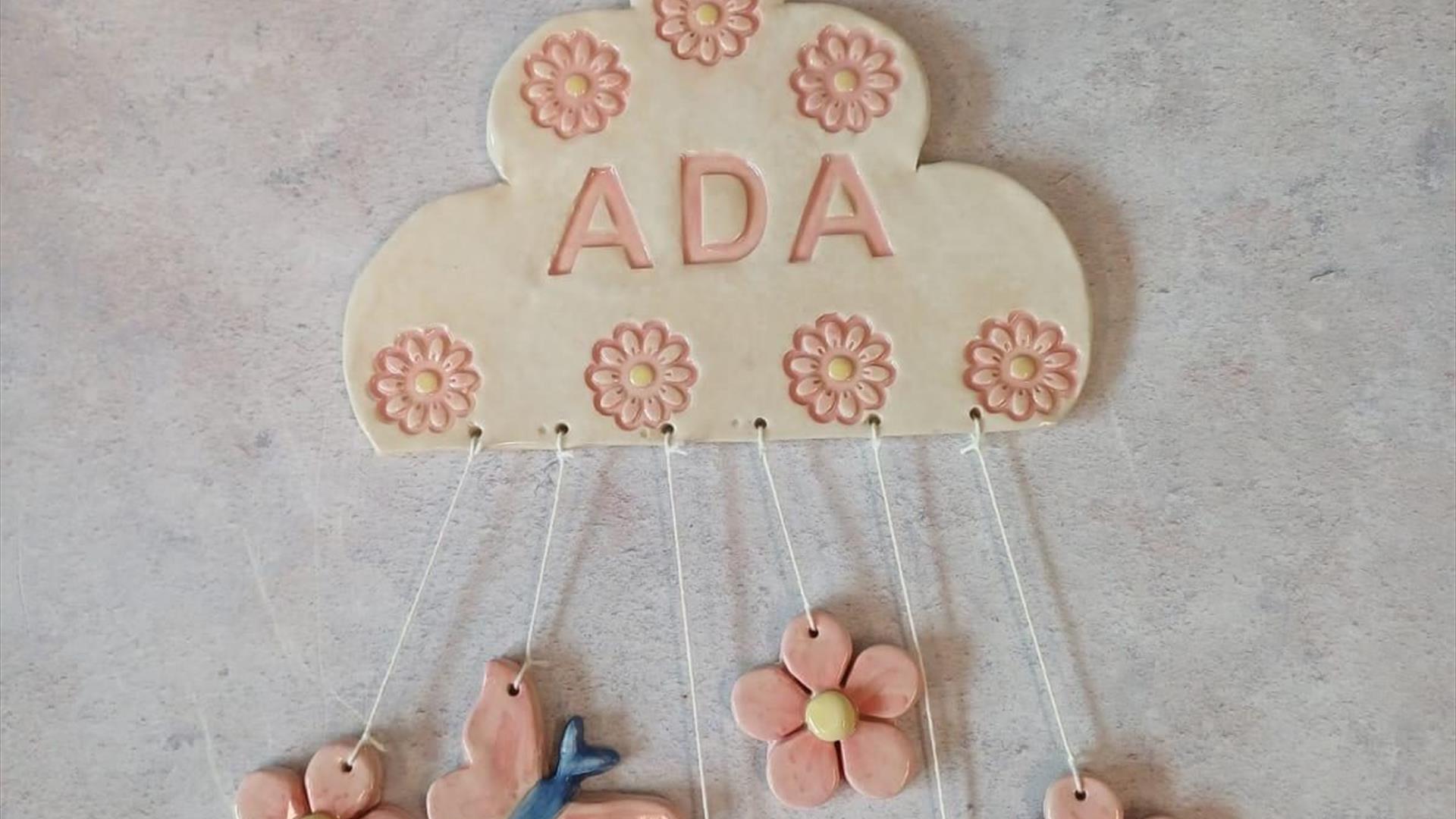 A beautiful ceramic wall hanging piece of artwork