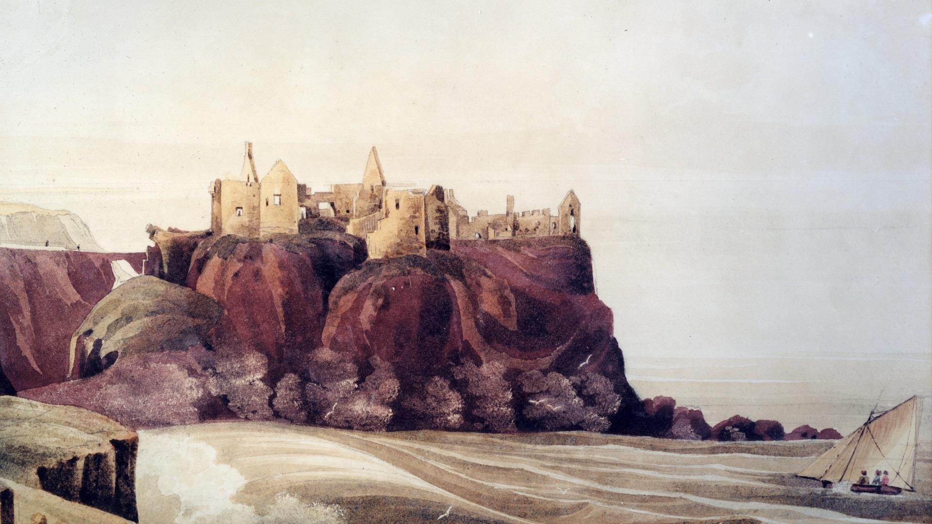 painting of Dunluce Castle