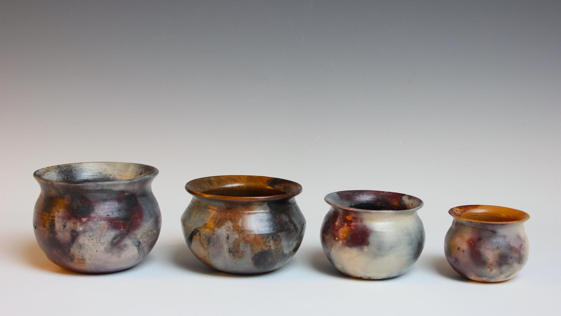 Pit fired pottery