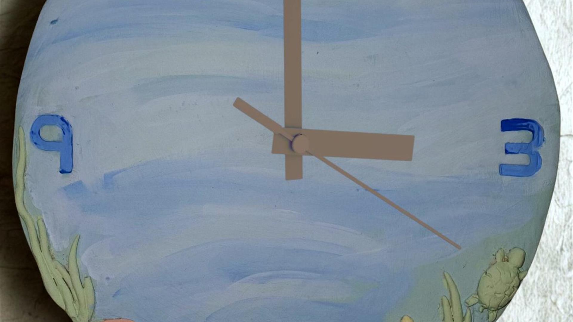 a seaside themed clock