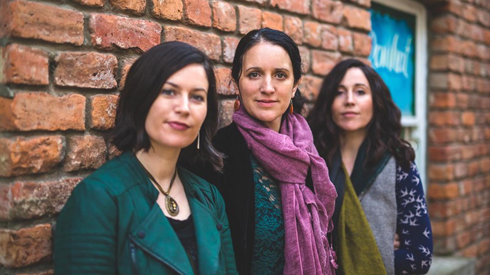 The Henry Girls lined up against a brick wall