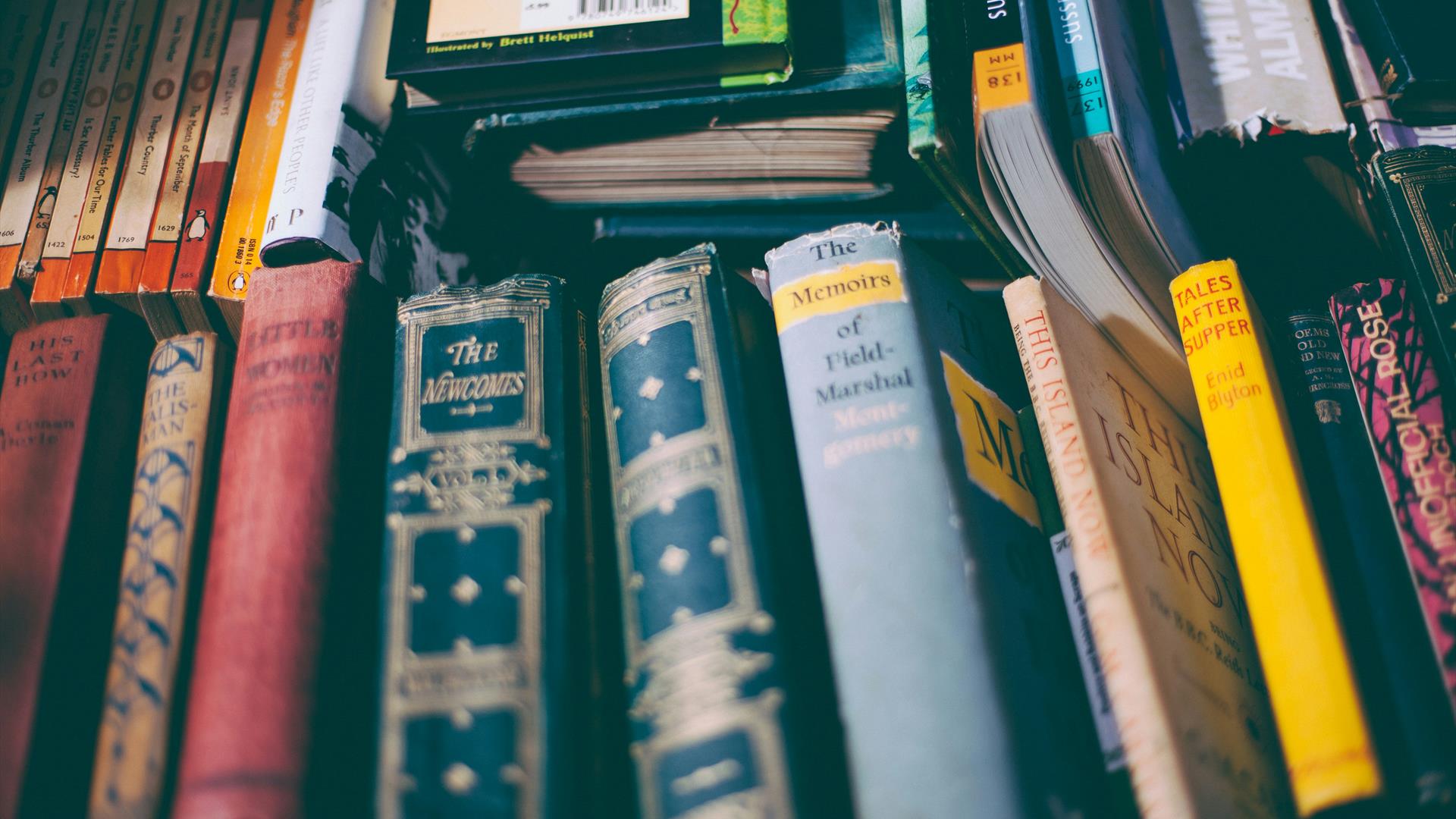 a collection of old books