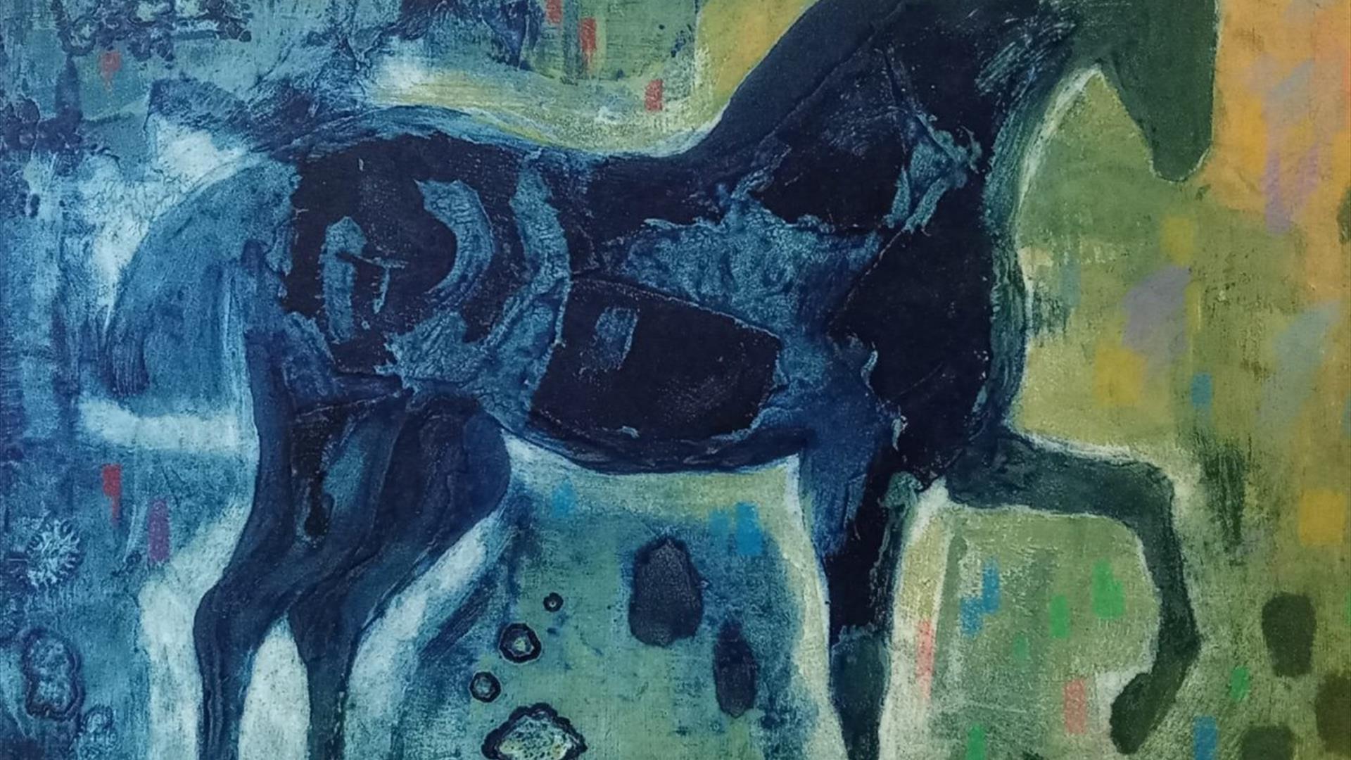 collagraph of a horse