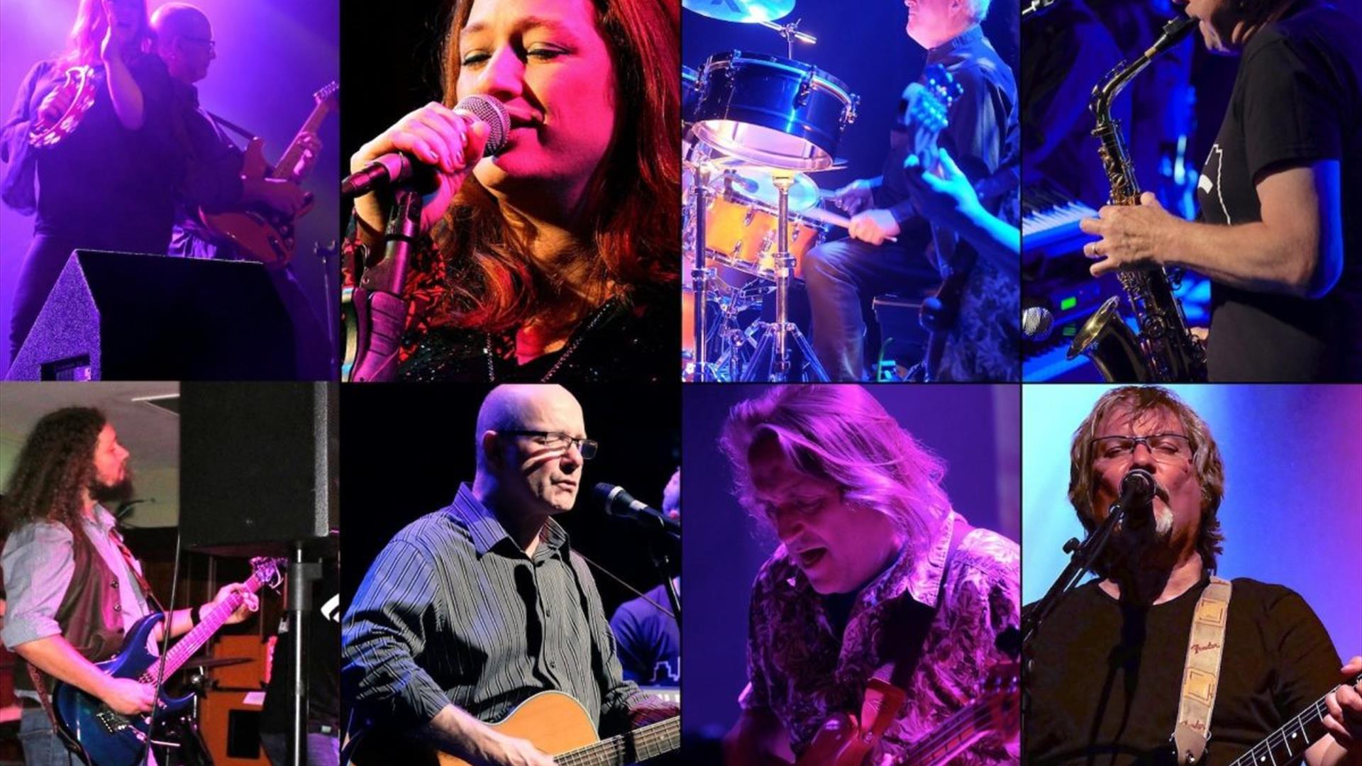 a collage of band members from 'The Illegals'