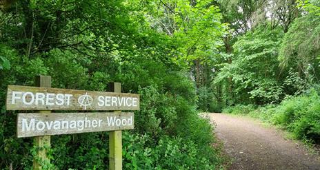 forest service signage at Movanagher Wood