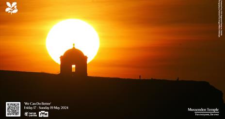 An image of Mussenden Temple at sunset.