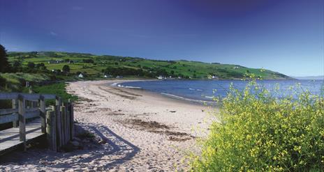 Cushendun Beach on a clear day