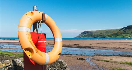 Life ring on Waterfoot Beach