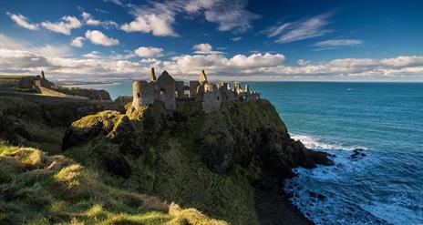 Dunluce Castle on the cliffs