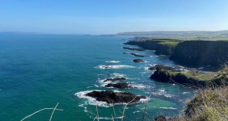 section of the north antrim cliff path