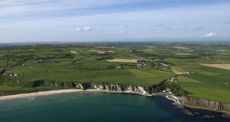 Aerial view of white park bay