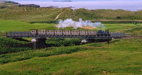 Steam train on the Causeway Heritage Railway line