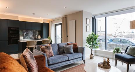 interior of open plan kitchen and living space at DB Stays 'The Valley'