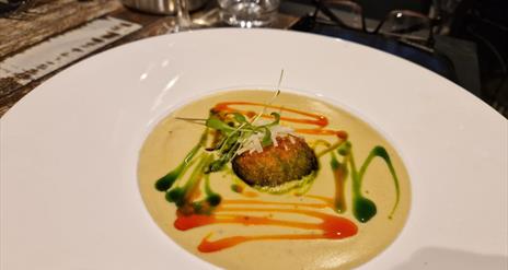 soup dish on a restaurant's table