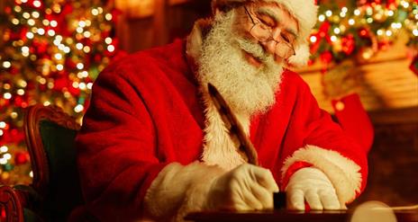 Santa writing a letter