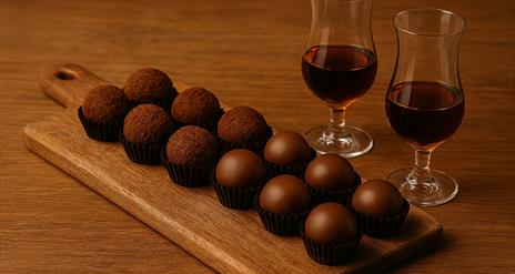 Truffles and liqueur.