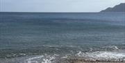 a view over the sea out towards Glenariff from Cushendall Beach