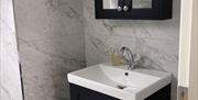 Bathroom sink and mirror