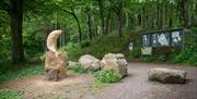 Fish sculpture at Garvagh Forest