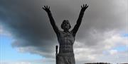 Mannanan Mac Lir statue at Gortmore Viewpoint