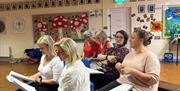 the portrush musical society calendar girls cast in rehearsal