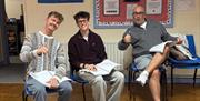 the portrush musical society calendar girls cast in rehearsal