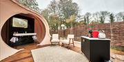 cromore retreat bathroom and living room