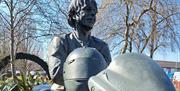 statue of Joey Dunlop at Dunlop Memorial Garden