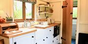 Shepherd's hut kitchen