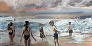 Playing with the wild, painting by Evana Bjourson