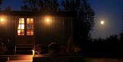 Peatlands shepherd's hut at twilight