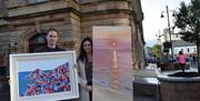 Artists Adrian Margey & Evana Bjourson ahead of their Festive Exhibition in Coleraine Town Hall