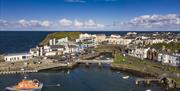 aerial view of Portrush Harbour