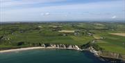 Aerial view of white park bay