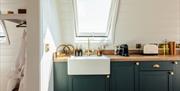 Belfast sink in kitchen