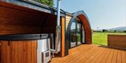 hot tub on wooden deck