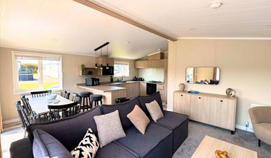 interior of the Faraday Suite at Blair's Hilltop Holiday Park