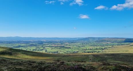 a panoramic view of the countryside on the Ulster Way