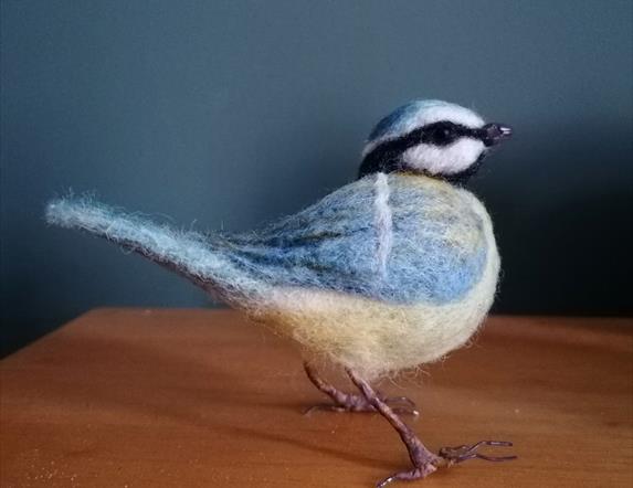 3D felted bird