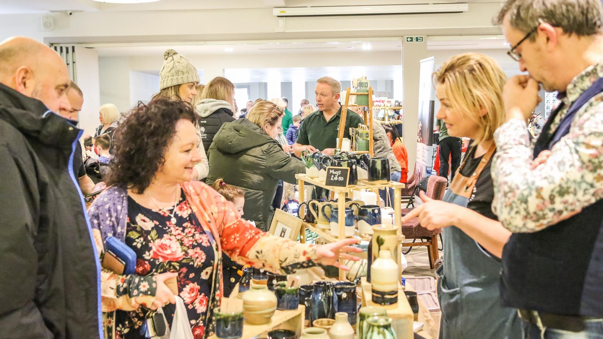 Shopping at Ballycastle Easter Artisan Market Shopping at Ballycastle Easter Artisan Market