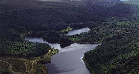 aerial view of Banagher Dam