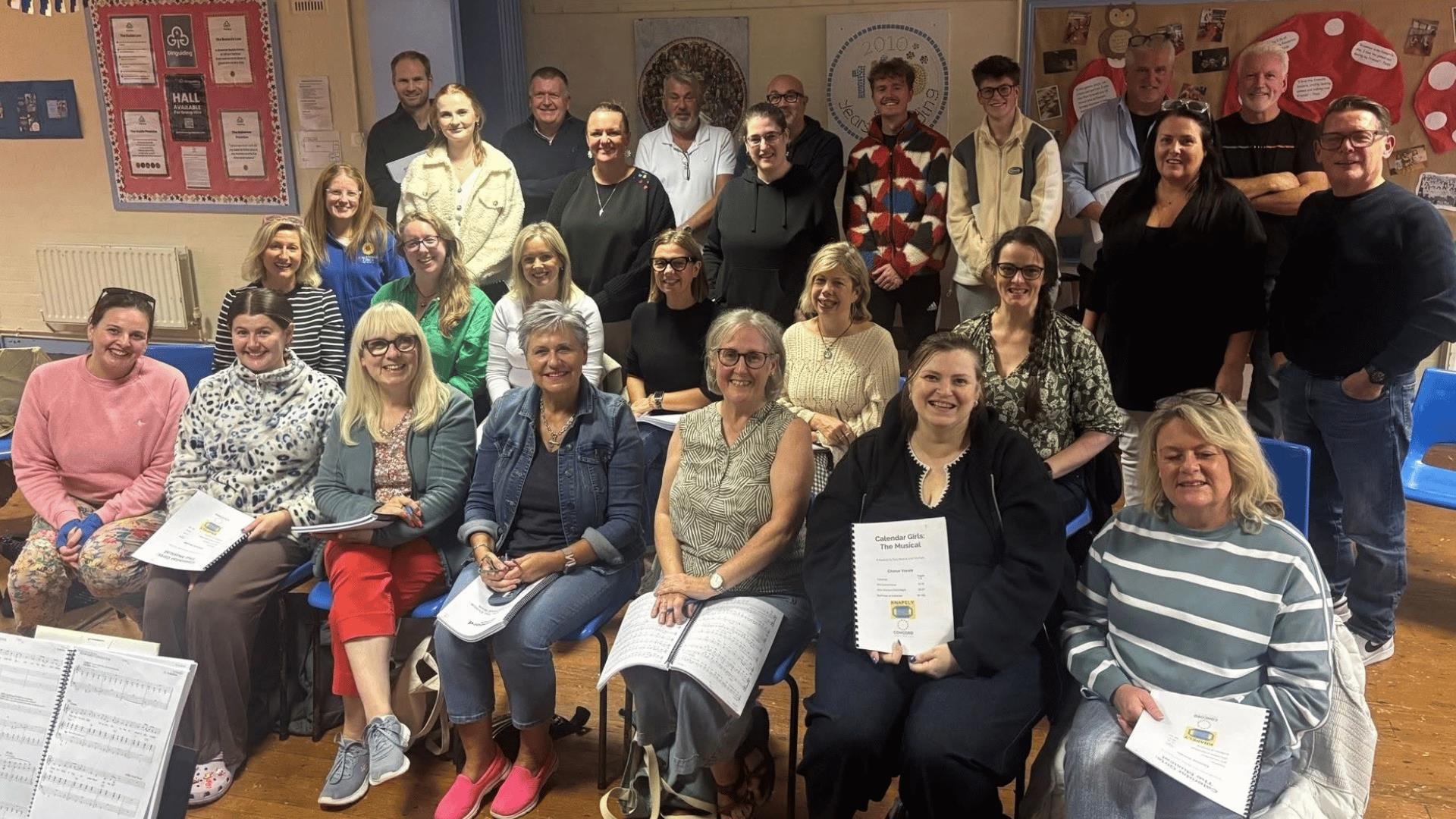 the portrush musical society calendar girls cast in rehearsal the portrush musical society calendar girls cast in rehearsal