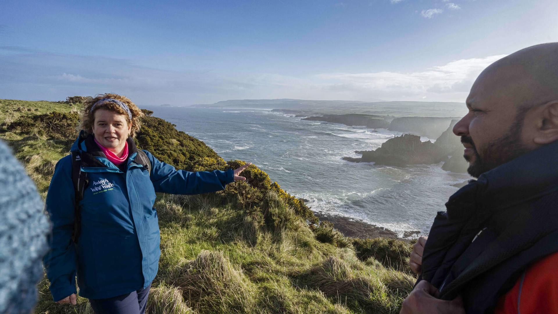Join Eimear on a unique walking experience along the Giants Causeway Cliff Path tour Join Eimear on a unique walking experience along the Giants Causeway Cliff Path tour