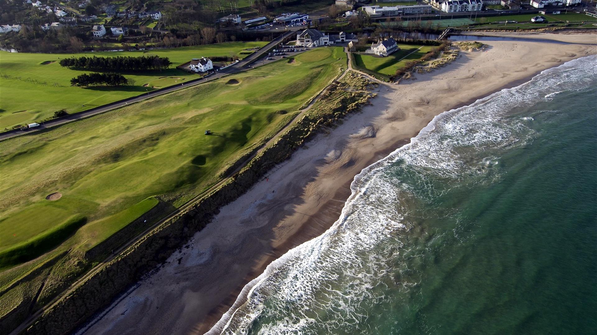 aerial view of Ballycastle Beach