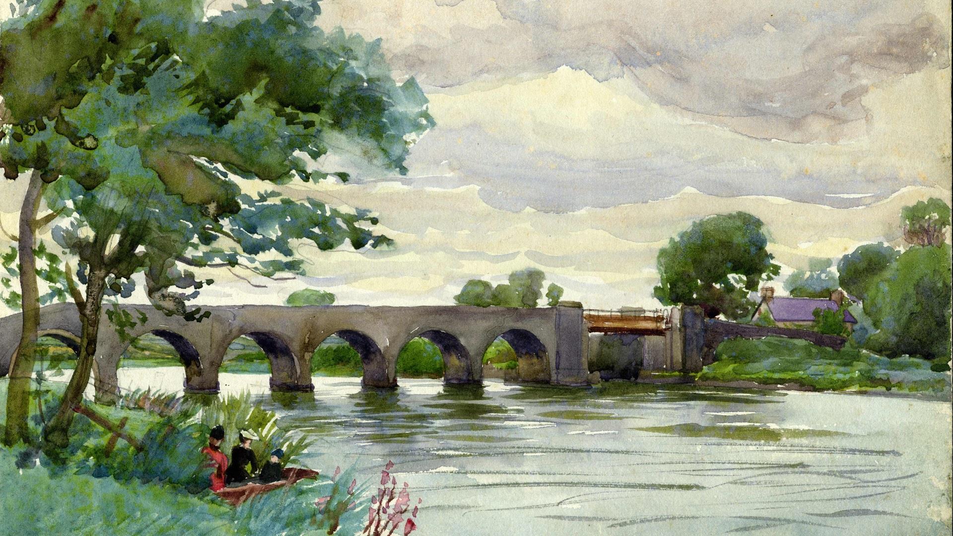 painting of Portneal Bridge in Kilrea