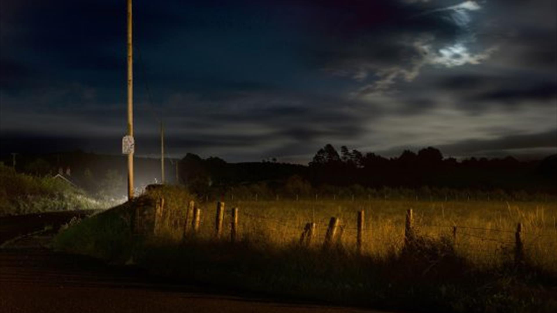 Dark countryside in Northern Ireland Dark countryside in Northern Ireland