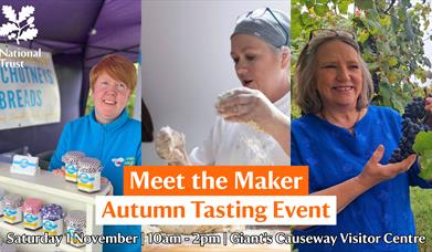 Ann-Marie Collins from Annie's Delights,  Sian McCann from Wild Fuschia Bakehouse and Susie Hamilton-Stubber from Burren Balsamics. Orange and white t