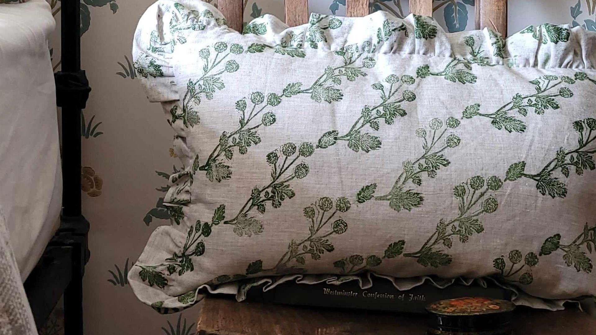 a block printed cushion cover a block printed cushion cover