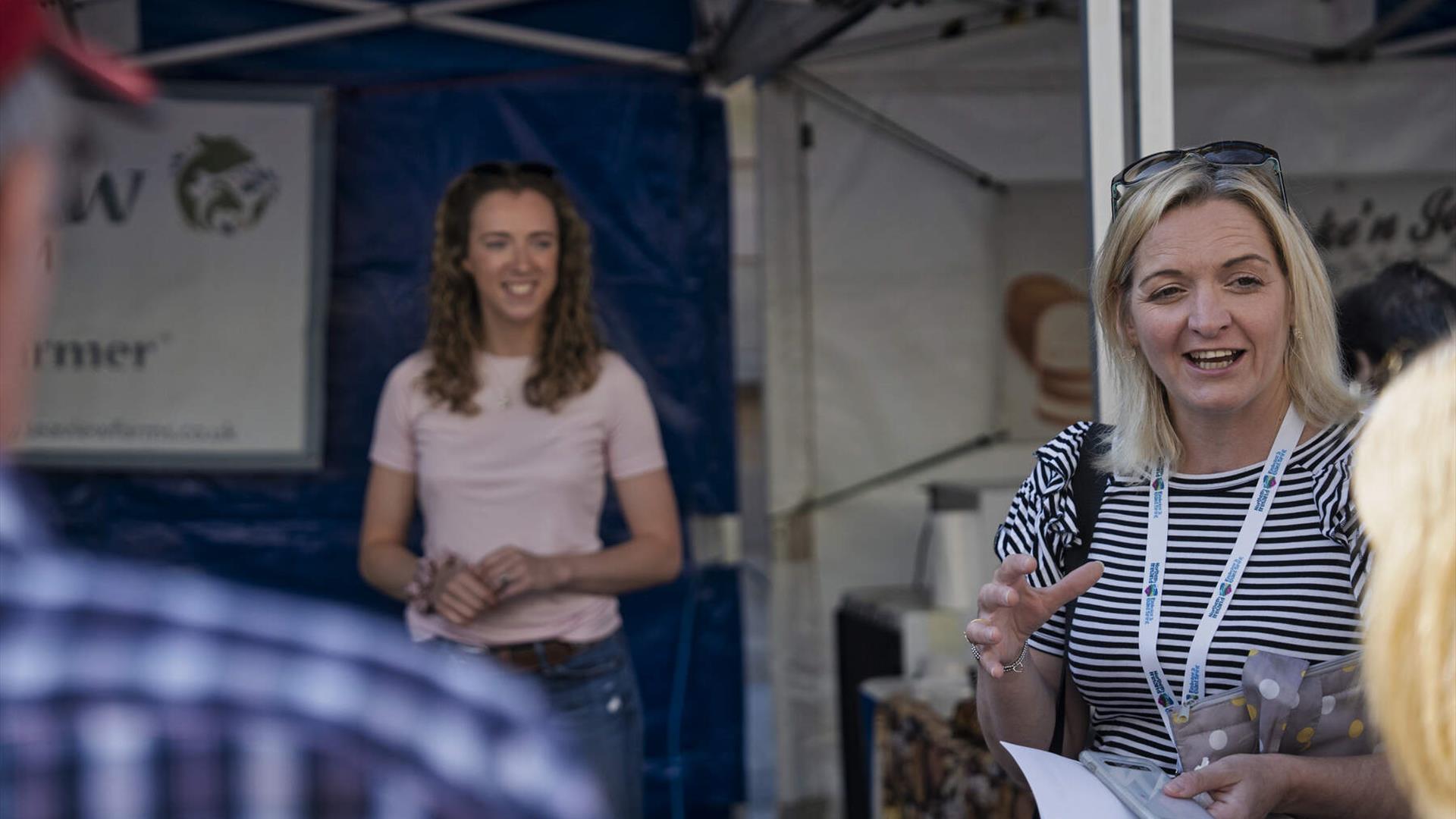 Wendy Gallagher chats to tour group during the Coast and Country experience Wendy Gallagher chats to tour group during the Coast and Country experience